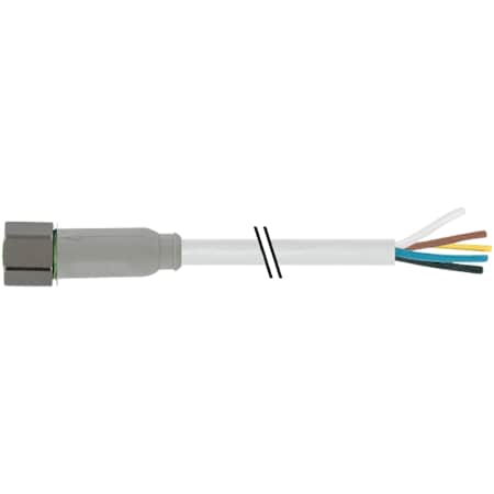 Murrelektronik M8 female 0 Degree with cable F+B, PVC 4x0.25 gy UL/CSA 5m 7014-08061-2110500